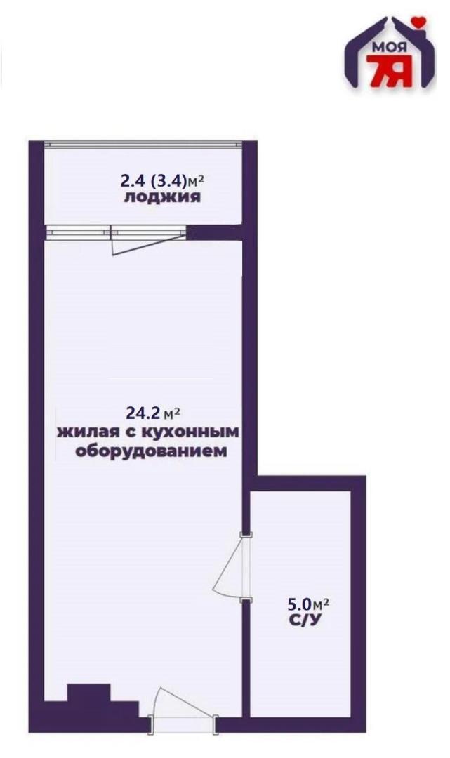 1-пакаёвая кватэра па адрасе Минск, Игоря Лученка ул., д. 11, 1-комн.