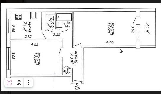 2-комнатная квартира по адресу Минск, Кульман ул., д. 30, к. 1, 2-комн.