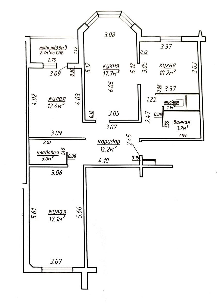 3-комнатная квартира по адресу Минск, Мачульского ул., д. 24, 3-комн.