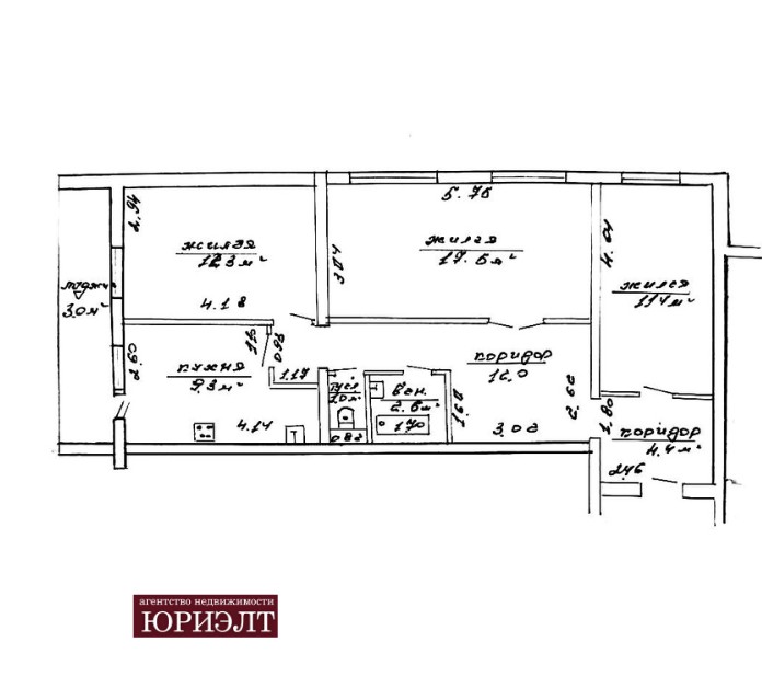 3-комнатная квартира по адресу 3-комнатная квартира в городе Горки