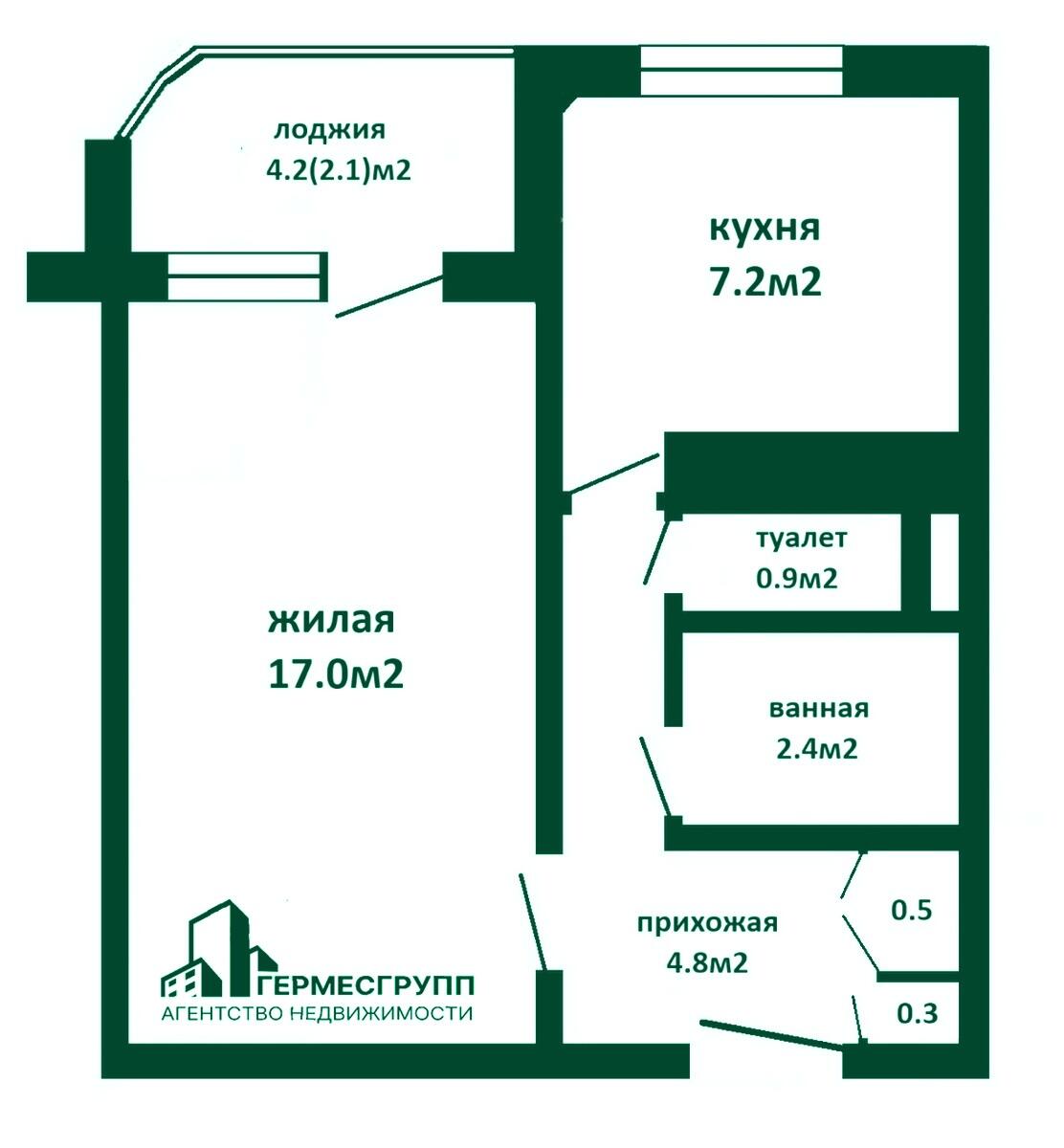 1-комнатная квартира по адресу г. Минск, Герасименко ул., д. 45