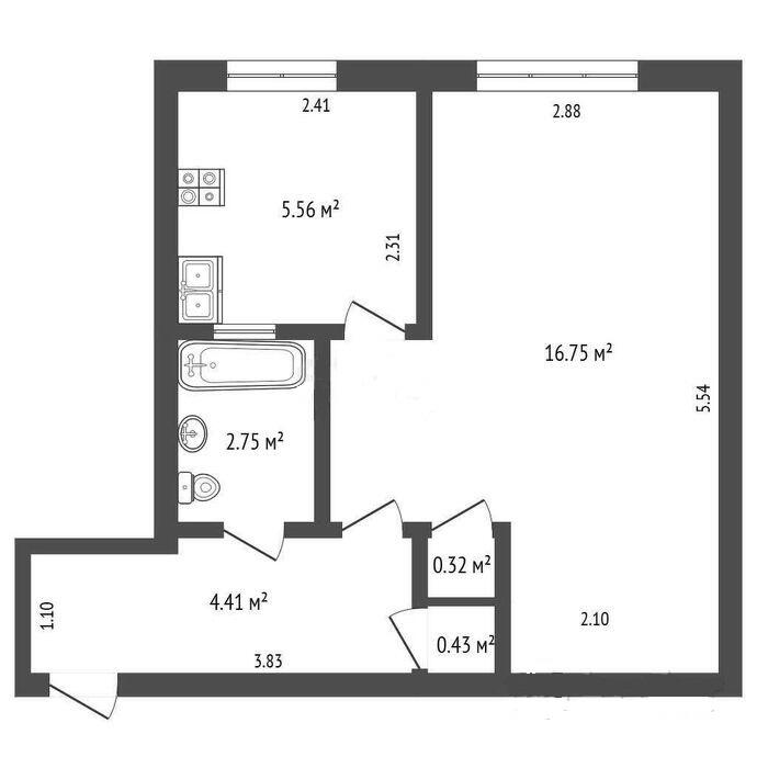 1-комнатная квартира по адресу г. Минск, Независимости просп., д. 89