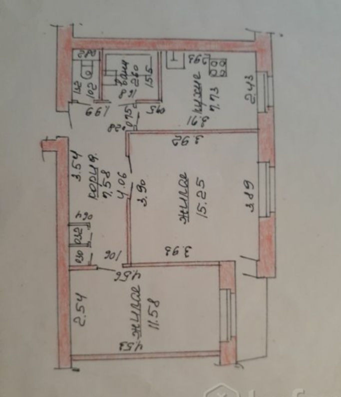 2-комнатная квартира по адресу ул. Николая Чернышевского, 10, Орша, Витебская...