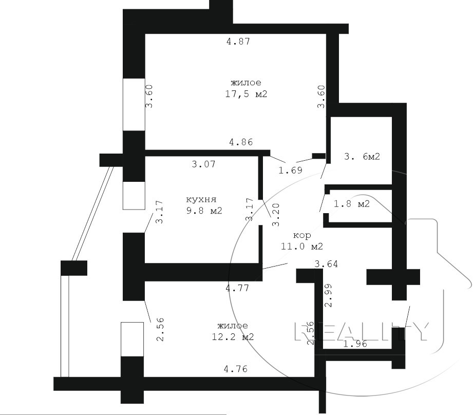 2-комнатная квартира по адресу Продажа 2-комнатной квартиры