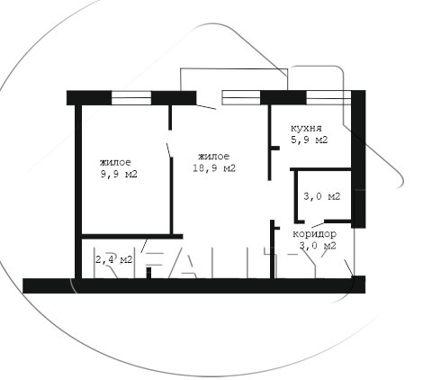 2-комнатная квартира по адресу Продажа 2-комнатной квартиры