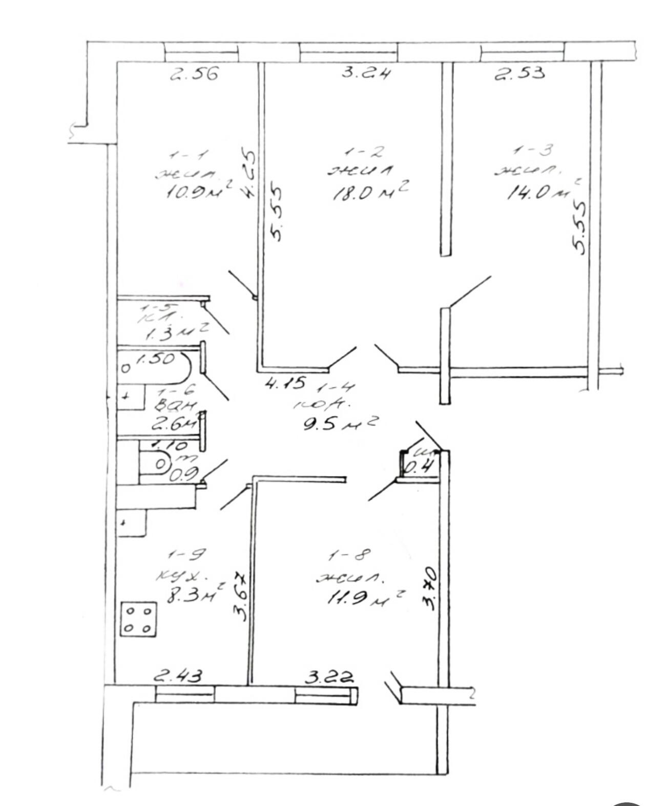 4-пакаёвая кватэра па адрасе аг. Новоселье, Поддубная ул., д. 35