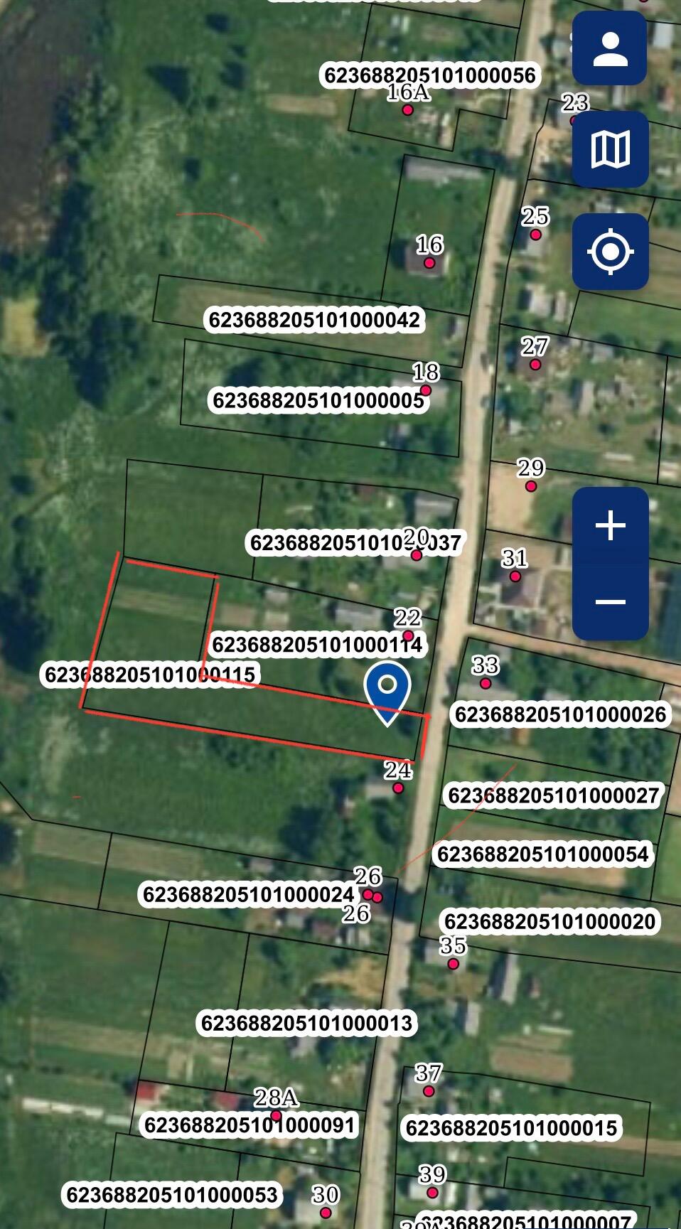 Участок по адресу д. Лысовичи, Центральная ул.