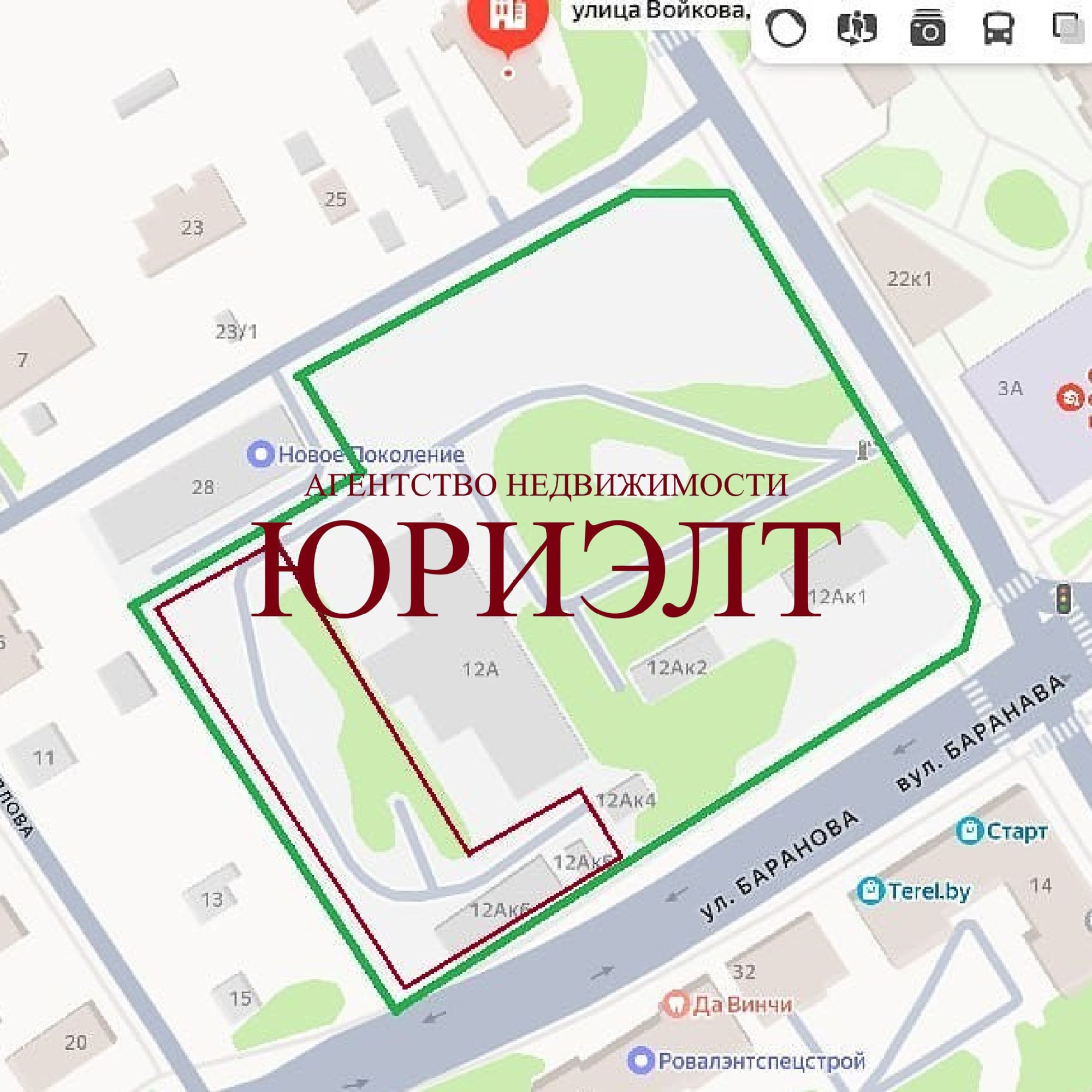 камерцыйнае памяшканне па адрасе ул. Войкова, 12Ак6, Барановичи, Брестская...