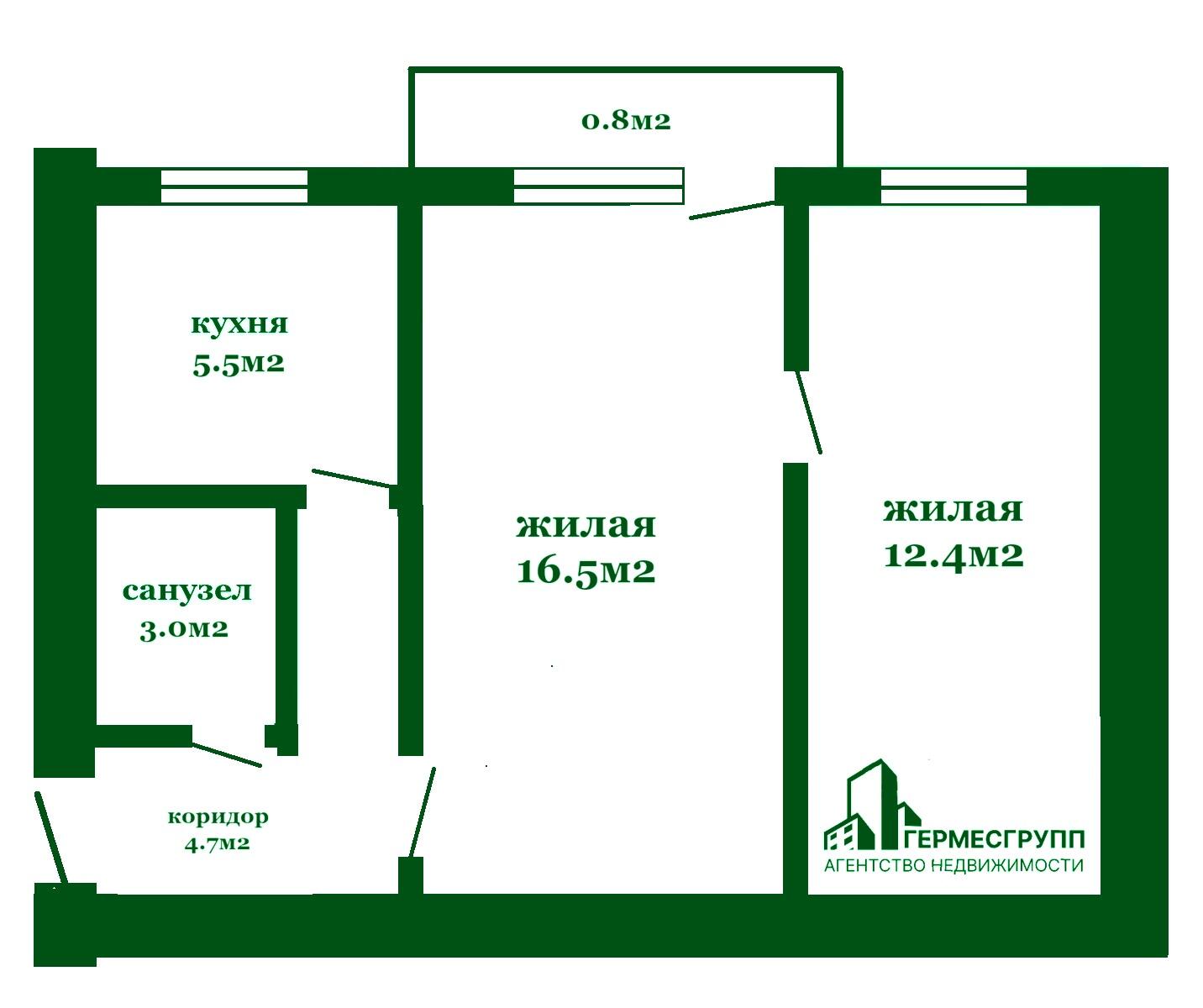 2-комнатная квартира по адресу г. Лида, Советская ул., д. 30