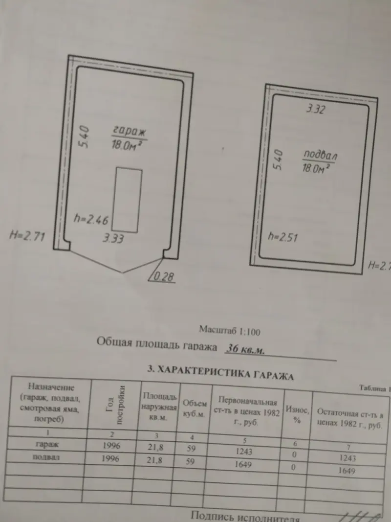 Гараж па адрасе ТИРАЖНАЯ 43