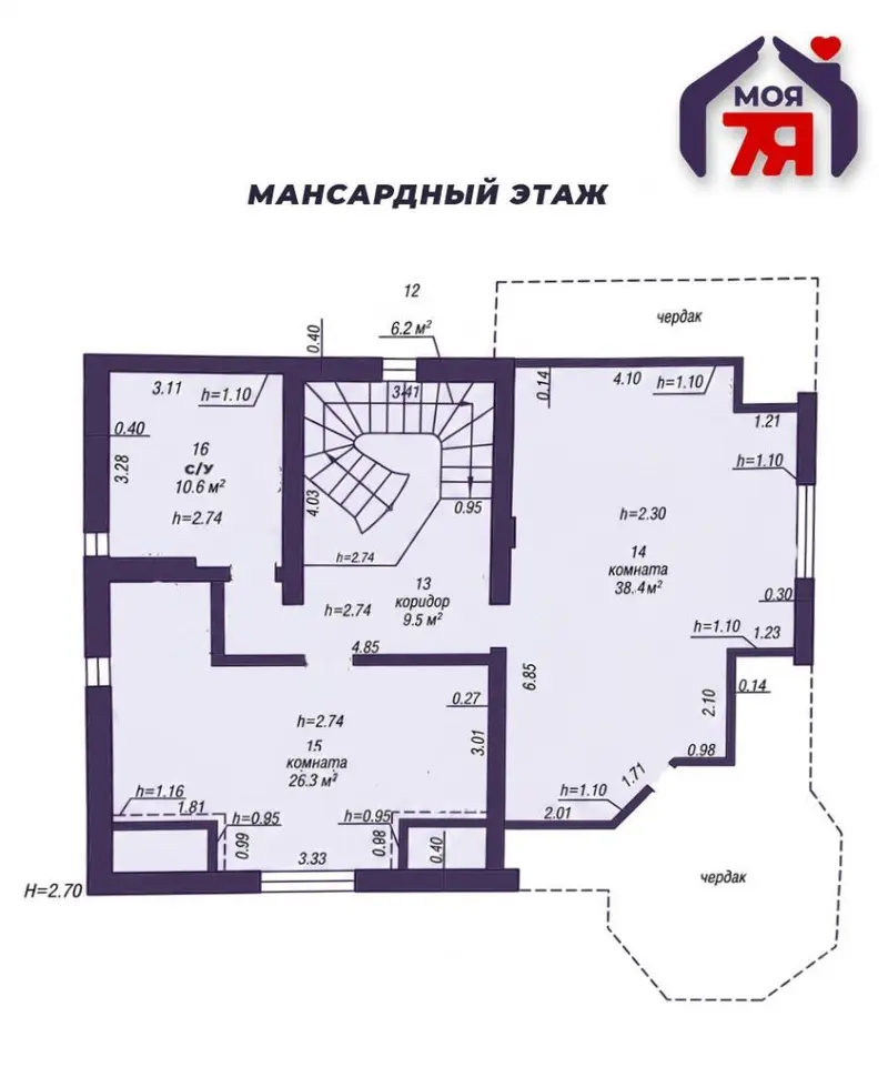  м² и участком соток